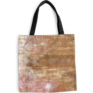 MuchoWow® Schoudertas - Strandtas - Big Shopper - Boodschappentas - Roest - Brons - Metaal - 40x40 cm - Katoenen tas