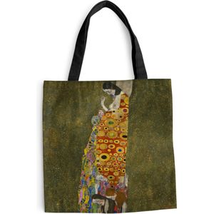 MuchoWow® Schoudertas - Strandtas - Big Shopper - Boodschappentas - Hoop II - Schilderij van Gustav Klimt - 45x45 cm - Katoenen tas