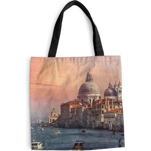 MuchoWow® Schoudertas - Strandtas - Big Shopper - Boodschappentas - Italië - Venetië - Canal Grande - 45x45 cm - Katoenen tas