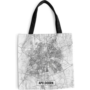 MuchoWow® Schoudertas - Strandtas - Big Shopper - Boodschappentas - Stadskaart Apeldoorn - 40x40 cm - Katoenen tas