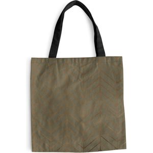 MuchoWow® Schoudertas - Strandtas - Big Shopper - Boodschappentas - Patronen - Brons - Luxe - 45x45 cm - Katoenen tas