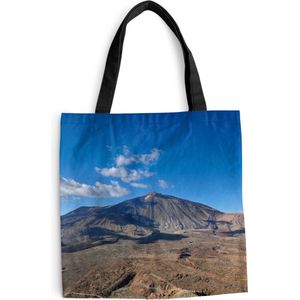 MuchoWow® Schoudertas - Strandtas - Big Shopper - Boodschappentas - Spaanse grote vulkaan op Tenerife - 45x45 cm - Katoenen tas