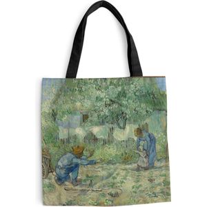 MuchoWow® Schoudertas - Strandtas - Big Shopper - Boodschappentas - Eerste stappen (naar Millet) - Vincent van Gogh - 45x45 cm - Katoenen tas