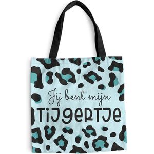 MuchoWow® Schoudertas - Strandtas - Big Shopper - Boodschappentas - Spreuken - Jij bent mijn tijgertje - Quotes - 45x45 cm - Katoenen tas