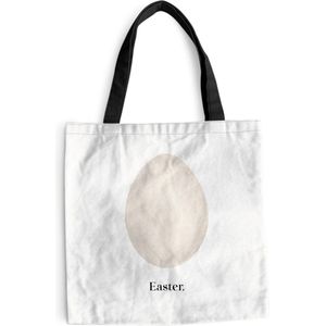 MuchoWow® Schoudertas - Strandtas - Big Shopper - Boodschappentas - Quotes - Paasei - Easter - Spreuken - 40x40 cm - Katoenen tas