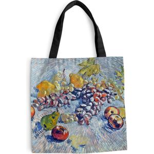 MuchoWow® Schoudertas - Strandtas - Big Shopper - Boodschappentas - Druiven, citroenen, peren en appels - Vincent van Gogh - 45x45 cm - Katoenen tas