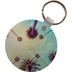 Sleutelhanger - Palmboom - Lucht - Bomen - Zomer - Tropisch - Plastic - Rond - Uitdeelcadeautjes