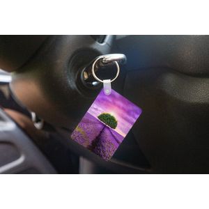 Sleutelhanger - Lavendel - Boom - Paars - Wolken - Uitdeelcadeautjes - Plastic