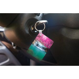 Sleutelhanger - Waterval - Boom - Roze - Natuur - Uitdeelcadeautjes - Plastic