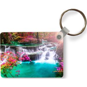 Sleutelhanger - Waterval - Zon - Bomen - Regenboog - Natuur - Uitdeelcadeautjes - Plastic