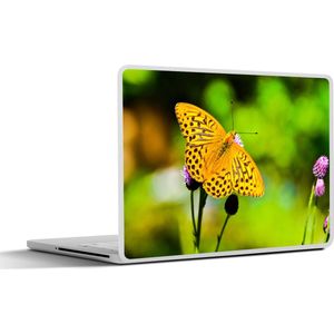 Laptop sticker - 11.6 inch - Vlinder - Tijger - Bloem - 30x21cm - Laptopstickers - Laptop skin - Cover