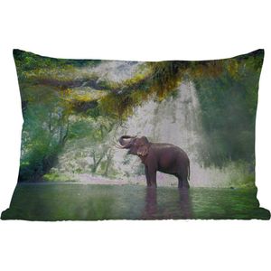 Buitenkussens - Jungle - Olifant - Water - 60x40 cm - Weerbestendig