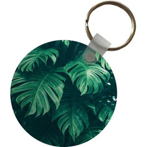 Sleutelhanger - Monstera - Bladeren - Planten - Jungle - Natuur - Plastic - Rond - Uitdeelcadeautjes