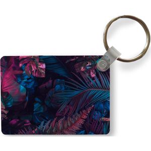 Sleutelhanger - Jungle - Bladeren - Blauw - Roze - Jongetjes - Meisjes - Kind - Uitdeelcadeautjes - Plastic