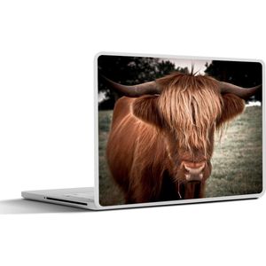 Laptop sticker - 11.6 inch - Schotse Hooglander - Boom - Gras - 30x21cm - Laptopstickers - Laptop skin - Cover