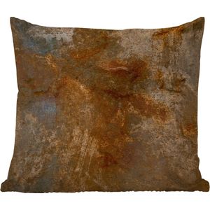 Sierkussen Buiten - Roest - Goud - Brons - 60x60 cm - Weerbestendig