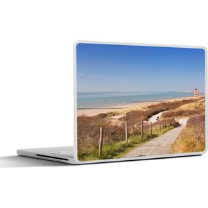 Laptop sticker - 14 inch - Strand - Zee - Vuurtoren - Nederland - 32x5x23x5cm - Laptopstickers - Laptop skin - Cover