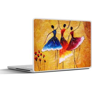 Laptop sticker - 11.6 inch - Schilderij - Vrouwen - Jurk - Olieverf - 30x21cm - Laptopstickers - Laptop skin - Cover