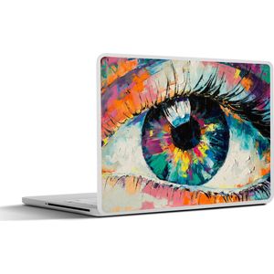 Laptop sticker - 11.6 inch - Schilderij - Olieverf - Oog - Kleuren - 30x21cm - Laptopstickers - Laptop skin - Cover