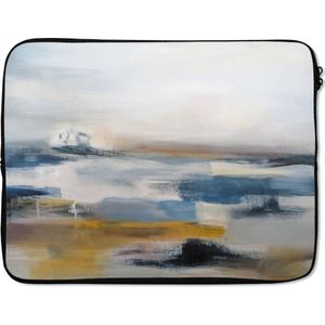 Laptophoes 17 inch - Olieverf - Schilderij - Abstract - Laptop sleeve - Binnenmaat 42,5x30 cm - Zwarte achterkant