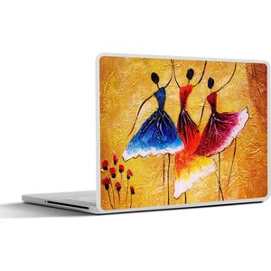 Laptop sticker - 10.1 inch - Schilderij - Vrouwen - Jurk - Olieverf - 25x18cm - Laptopstickers - Laptop skin - Cover