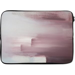 Laptophoes 14 inch - Schilderij - Olieverf - Abstract - Laptop sleeve - Binnenmaat 34x23,5 cm - Zwarte achterkant