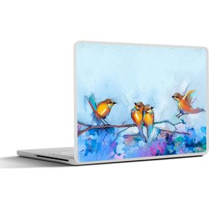 Laptop sticker - 14 inch - Schilderij - Olieverf - Vogel - Tak - 32x5x23x5cm - Laptopstickers - Laptop skin - Cover