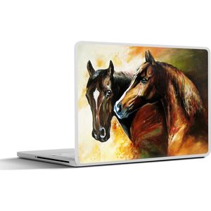 Laptop sticker - 15.6 inch - Schilderij - Paarden - Dieren - Olieverf - 36x27,5cm - Laptopstickers - Laptop skin - Cover