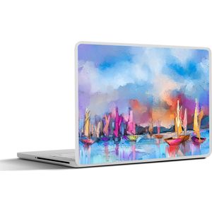 Laptop sticker - 13.3 inch - Schilderij - Boten - Water - 31x22,5cm - Laptopstickers - Laptop skin - Cover