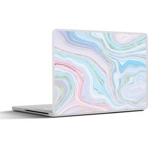 Laptop sticker - 13.3 inch - Marmer print - Pastel - Patronen - Abstract - 31x22,5cm - Laptopstickers - Laptop skin - Cover