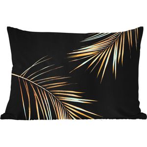 Buitenkussens - Tuin - Bladeren - Planten - Goud - Zwart - Luxe - 50x30 cm
