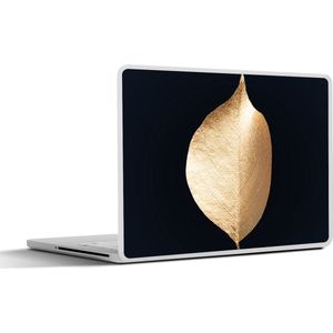 Laptop sticker - 13.3 inch - Bladeren - Goud - Zwart - Planten - Luxe - 31x22,5cm - Laptopstickers - Laptop skin - Cover