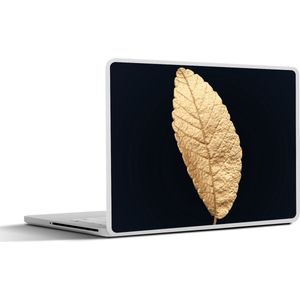 Laptop sticker - 11.6 inch - Black en gold - Bladeren - Zwart - Planten - Luxe - 30x21cm - Laptopstickers - Laptop skin - Cover