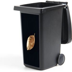 Container sticker Bladeren - Black en gold - Luxe - Natuur - Planten - 38x80 cm - Kliko sticker