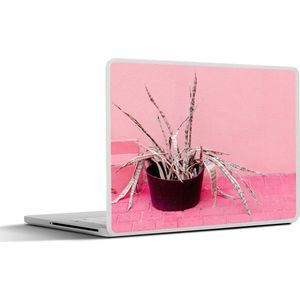 Laptop sticker - 14 inch - Zomer - Roze - Planten - 32x5x23x5cm - Laptopstickers - Laptop skin - Cover