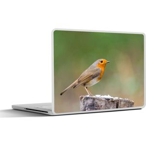 Laptop sticker - 11.6 inch - Dieren - Vogel - Roodborstje - 30x21cm - Laptopstickers - Laptop skin - Cover