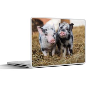 Laptop sticker - 13.3 inch - Varken - Dieren - Varkentje - 31x22,5cm - Laptopstickers - Laptop skin - Cover