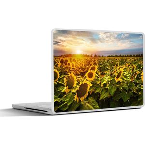 Laptop sticker - 10.1 inch - Bloemen - Zonnebloem - Lucht - 25x18cm - Laptopstickers - Laptop skin - Cover