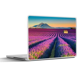 Laptop sticker - 14 inch - Lavendel - Berg - Bloemen - 32x5x23x5cm - Laptopstickers - Laptop skin - Cover