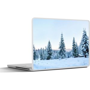 Laptop sticker - 14 inch - Winter - Sneeuw - Bomen - 32x5x23x5cm - Laptopstickers - Laptop skin - Cover