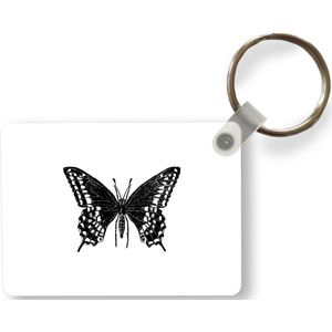 Sleutelhanger - Vlinder - Dieren - Retro - Zwart wit - Uitdeelcadeautjes - Plastic