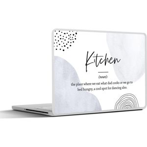 Laptop sticker - 13.3 inch - Spreuken - Kitchen - Papa - Quotes - Keuken definitie - 31x22,5cm - Laptopstickers - Laptop skin - Cover