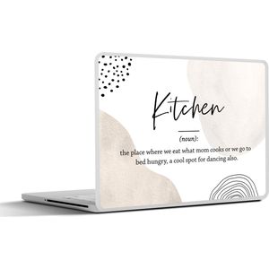 Laptop sticker - 10.1 inch - Spreuken - Kitchen - Keuken definitie - Quotes - Woordenboek - 25x18cm - Laptopstickers - Laptop skin - Cover