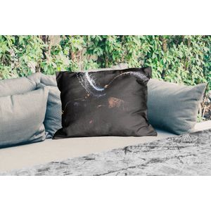 Buitenkussens - Olifant - Water - Slurf - Dieren - Natuur - 60x40 cm - Weerbestendig