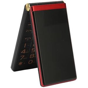 Big Button Flip Phone, Basic Flip Phone 5900mAh Batterij Luidspreker 3in Scherm 2 Standby Flip Om Zaklamp Te Beantwoorden voor Senioren voor Cadeau (Rood)