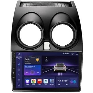 Android 12.0 2 Din Autoradio 9"" Touchscreen Auto Stereo voor Nissan Qashqai 2003-2016 met GPS navigatie,FM Radio,AHD Omgekeerd beeld,Bediening op het stuur,Bluetooth (Size : V4(4G+64G))