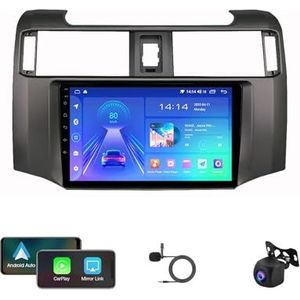 Autoradio Radio GPS Navigatie 9 Inch Touchscreen USB Mediaspeler Android 12 Multimedia Autoradio Voor Toyota 4Runner 2009-2019 Met BT 5.0 DTS Ondersteuning Achteruitrijcamera Carplay (Color : H6 4G+W