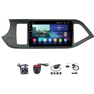 Android Touch Screen Car Stereo 9 Inch Car Stereo Radio Plug And Play Autotoebehoren Autoradio met Bluetooth En Navigatie En Achteruitrijcamera Voor Kia Picanto 2011-2014 (Size : M300S 4G+WIFI 3G+32
