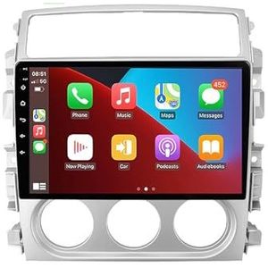 Android 12 autonavigatie in-dash autoradio-ontvanger voor Suzuki Liana 2004-2008 dubbel Din 9 inch touchscreen autoradio met satellietnavigatie Bluetooth handsfree RDS SWC+achteruitrijcamera (Color :
