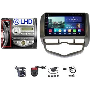 Android Touch Screen Car Stereo 9 Inch Car Stereo Radio Plug And Play Autotoebehoren Autoradio met Bluetooth En Navigatie En Achteruitrijcamera Voor Honda JAZZ City 2002-2007 (Size : M300S 4G+WIFI 3G